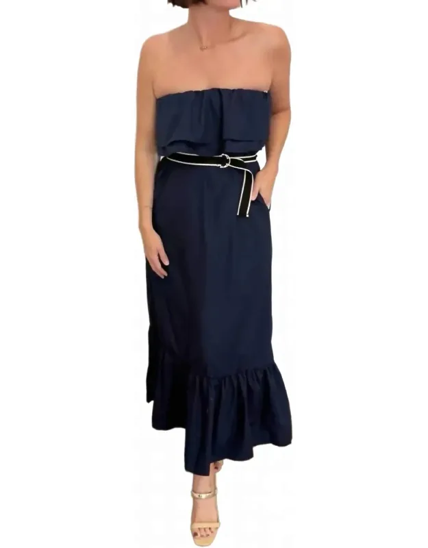Como Strapless Midi Dress