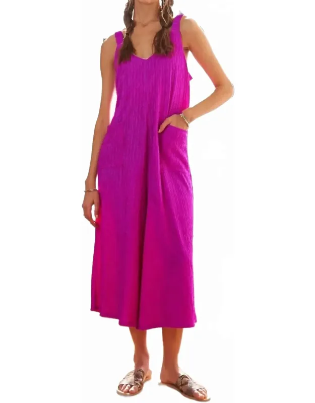 Wide Leg Crinkle Jumpsuit