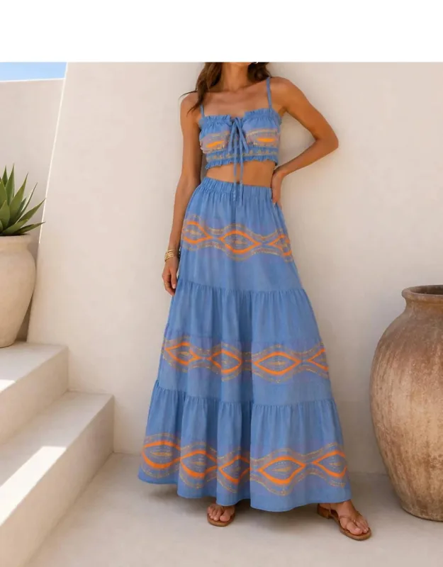 Mosaic Maxi Skirt Set
