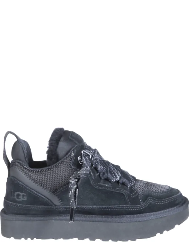Suede Fur-lined Low-top Sneakers