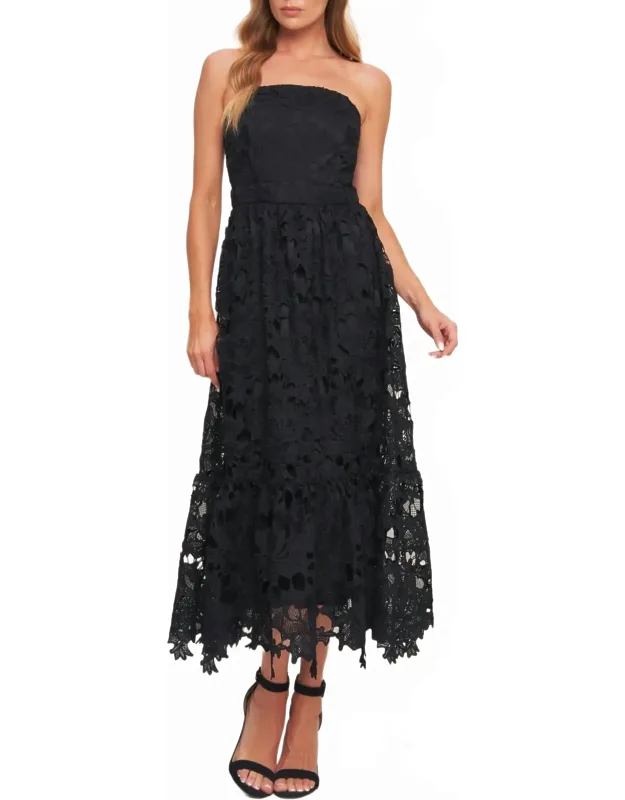 Woven Lace Midi Dress