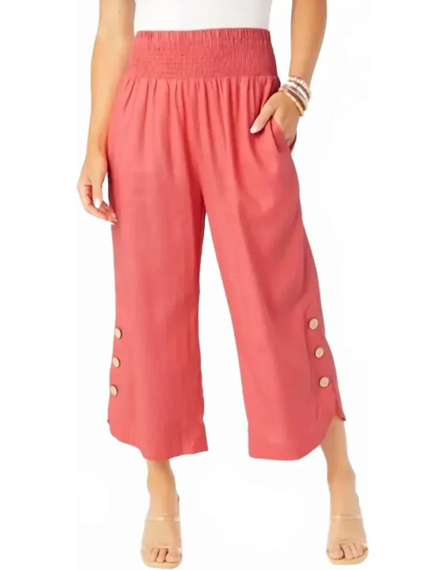 Button Detail Pants