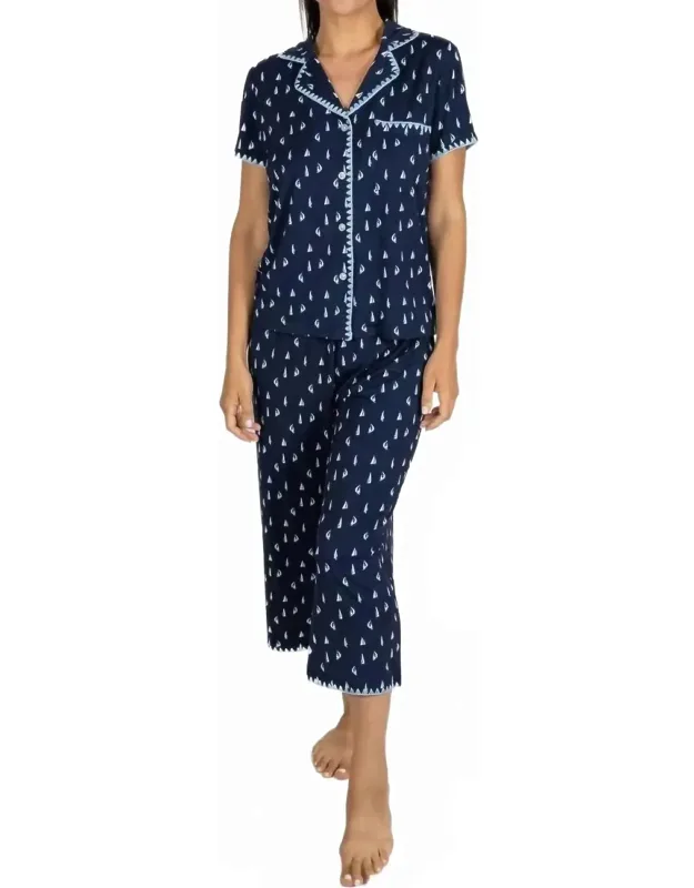 Sailboat Cropped Pant Set