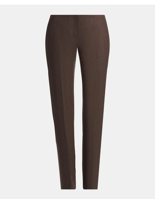 Crop Wool Cigarette Trousers