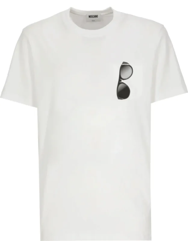 Sunglasses Print Chest Pocket Cotton T-shirt