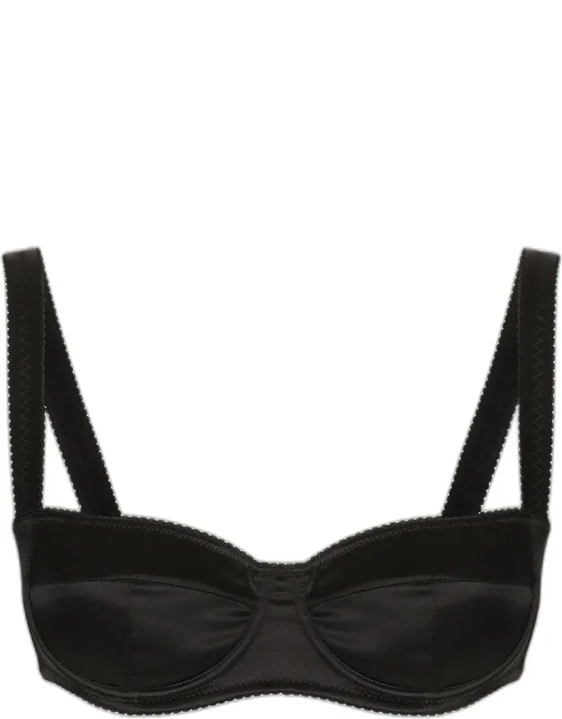 Semi-padded Satin Balconette Bra