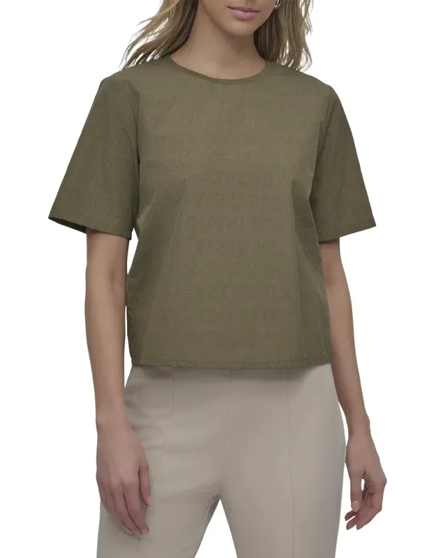 Perforated Logo Boxy T-shirt