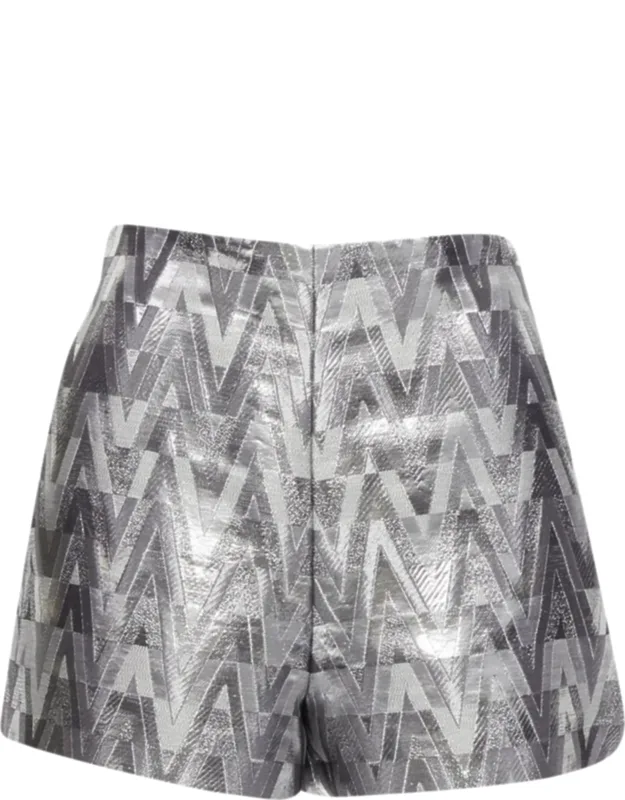 Optical Metallic Graphic Jacquard Shorts