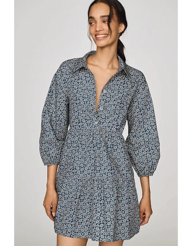 Tiered Mini Shirtdress