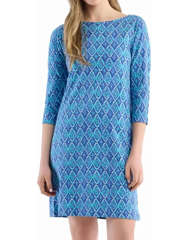 Bateau Painted Diamonds Mini Dress