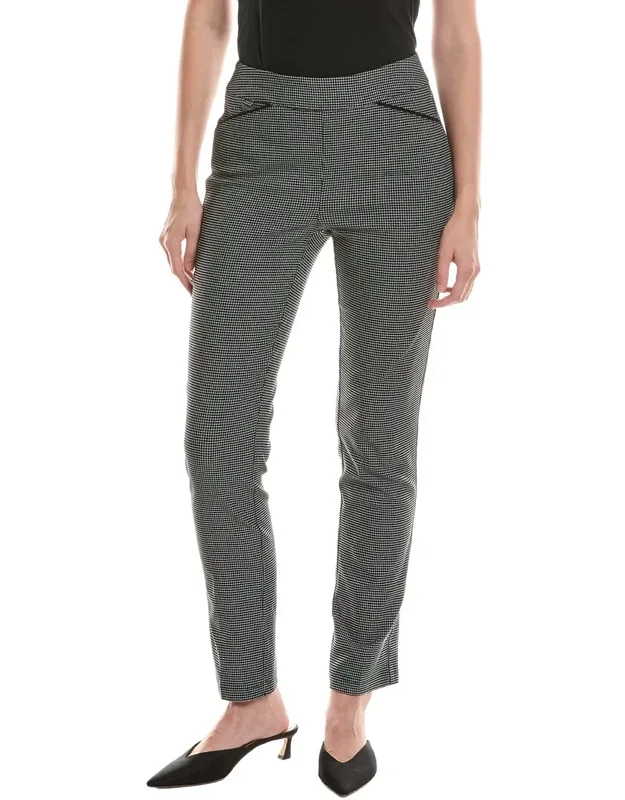 Piping Detailed Straight Leg Full-length Pants