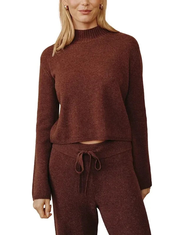Cashmere & Wool Mock Neck Sweater