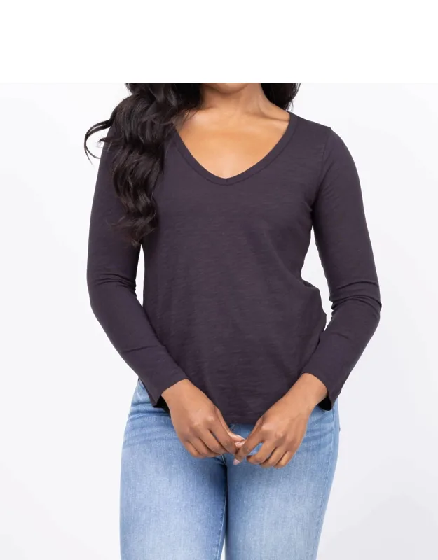 Soft Cotton Slub Long Sleeve Tee