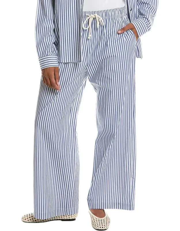 Andi Stripe Poplin Wide Leg Pants