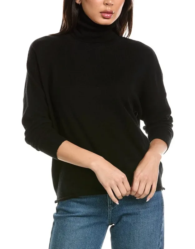 Textured Roll Neck Wool & Cashmere-blend Sweater