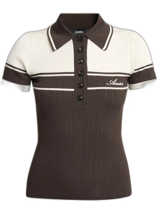Logo-embroidered Colorblocked Polo Top