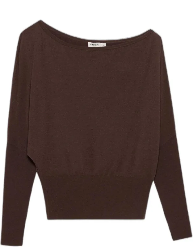 Draped Off-the-shoulder Sweater