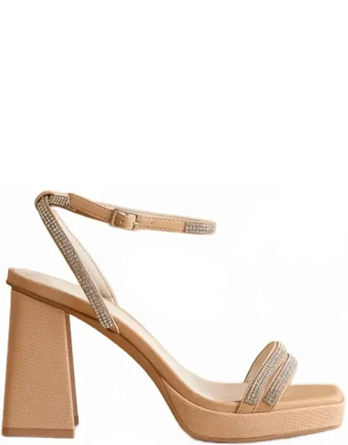 Suva Rhinestone And Reptile Print Strappy Heeled Sandals