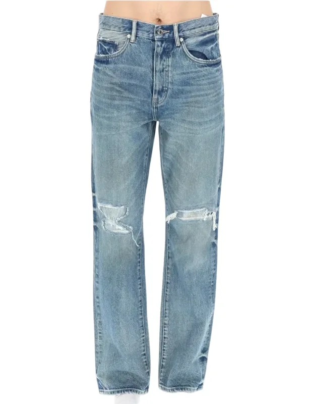 Distressed Denim Relaxed Jeans