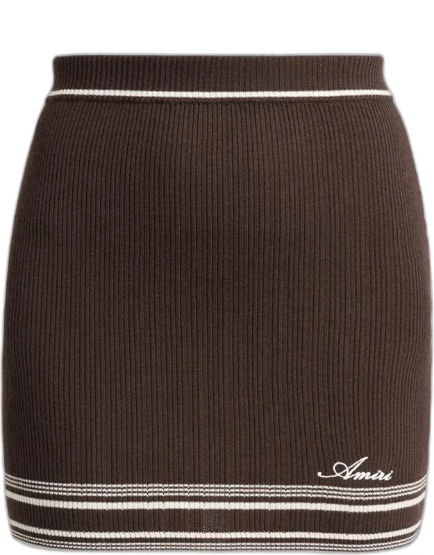 Rib Knit Mini Skirt