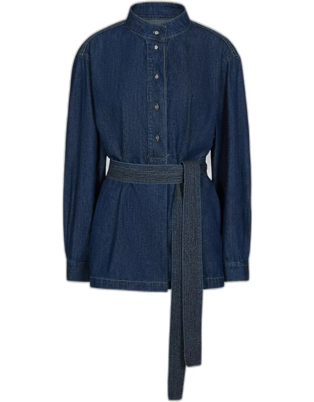Denim Belted Jacket