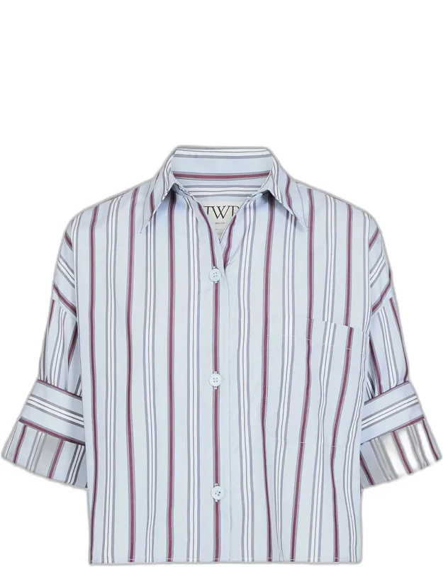 Cropped Cotton Poplin Shirt