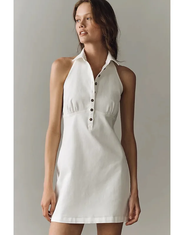 Collared Button-front Dress