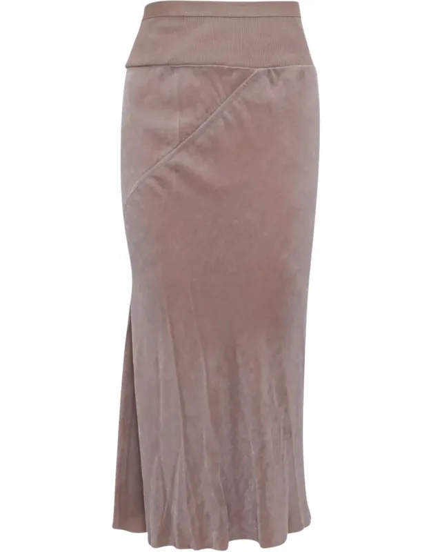 Knee-length Viscose-blend Skirt