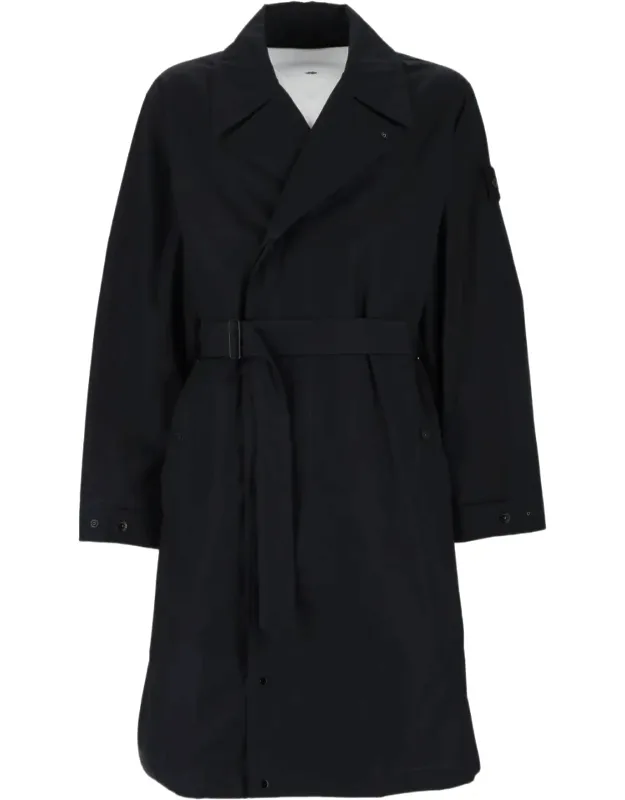 Belted Gathered Back Trench Coat
