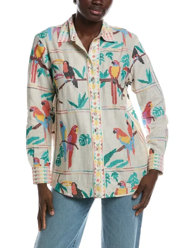 Shirt In Tropical Stitch