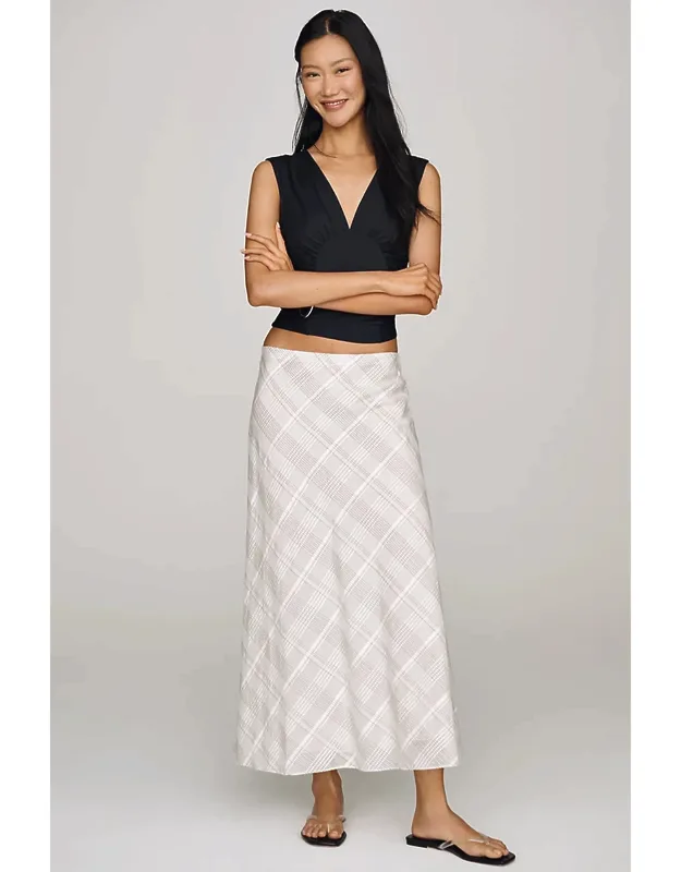 Plaid Midi Skirt