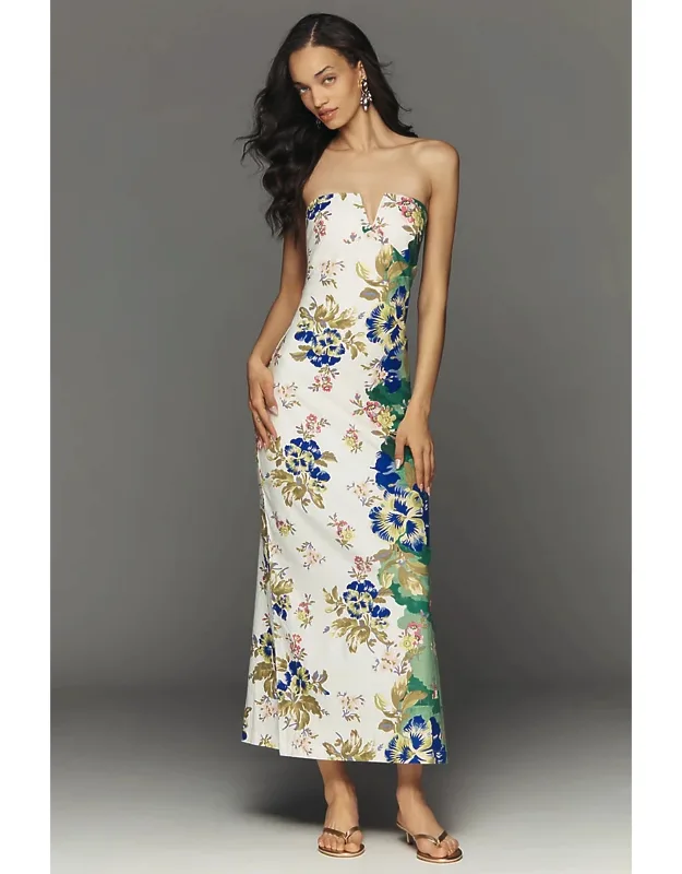 Notched Midi Dress