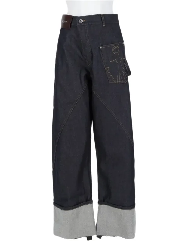 Wide-leg Cotton Jeans