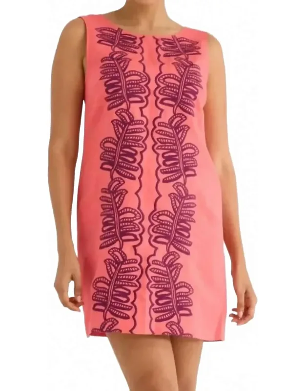 _rowan Mini Dress With Whimsical Florals And Scoop Neckline_