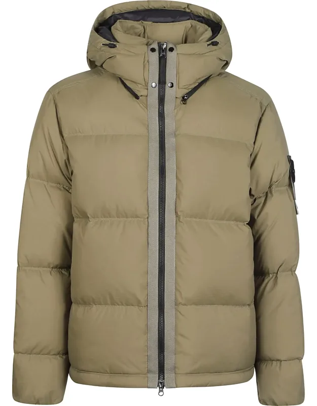 Padded Quilted Hooded Down Jacket
