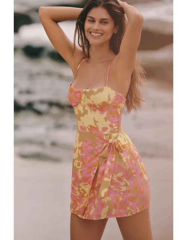 Faux Wrap Mini Dress