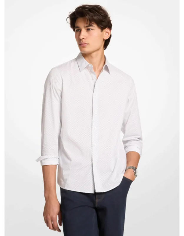 Printed Stretch Cotton Shirt