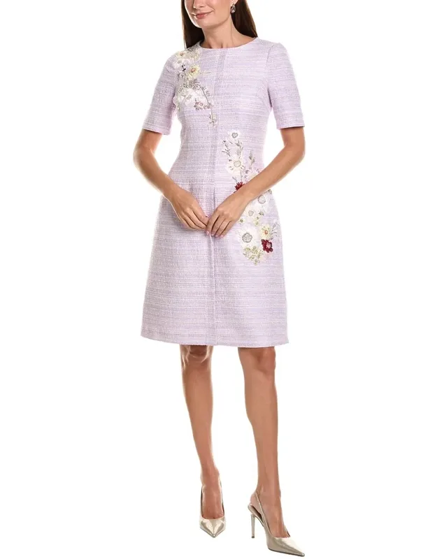 Floral Applique Sheath Dress