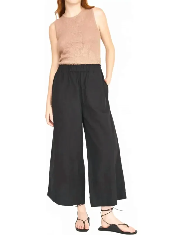 Wide Leg Ankle Length Pants