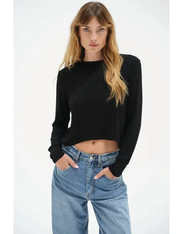 Long Sleeve Ribbed Crew Tee