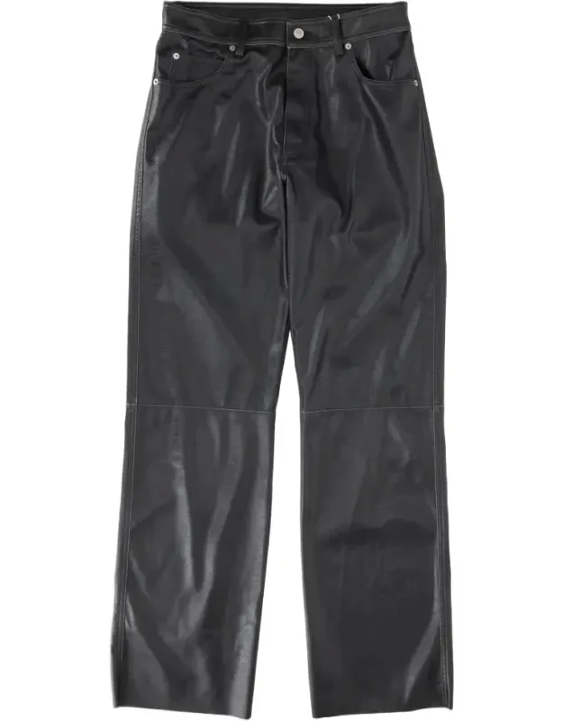 Sleek Coated Polyester Jeans