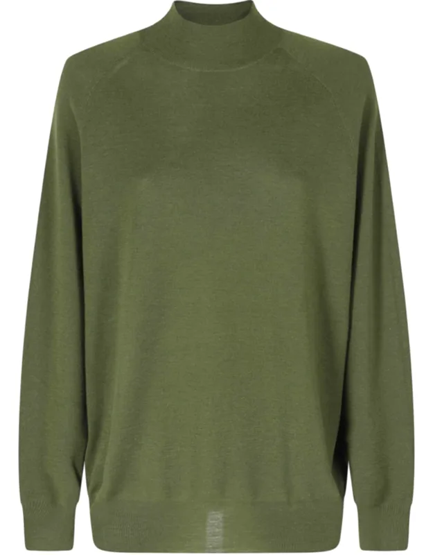 Relaxed-fit High-neck Merino Wool Sweater