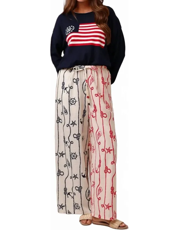 Beaded Beach Wide Leg Pants