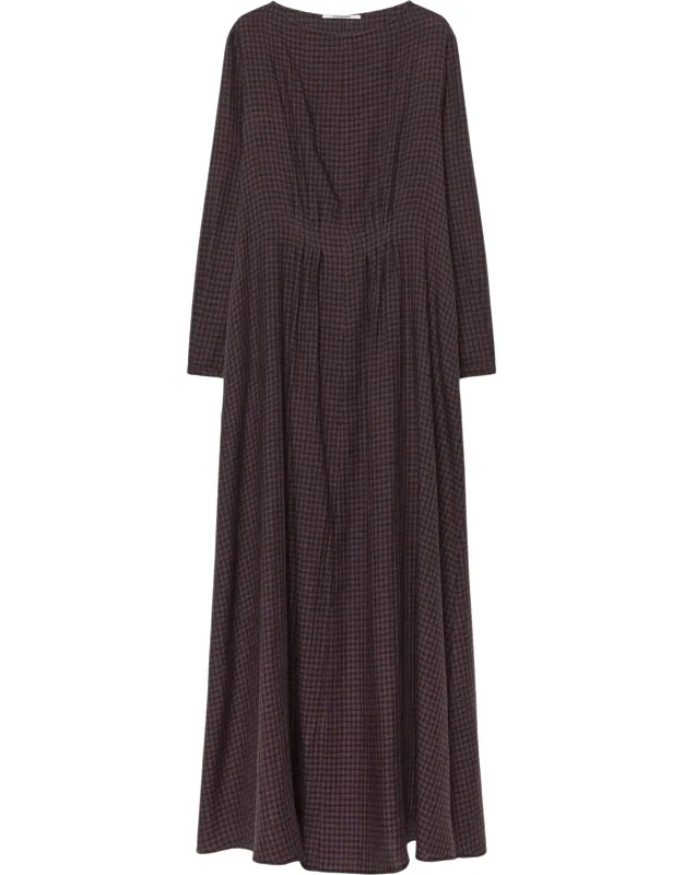 Gingham Flannel Maxi Dress