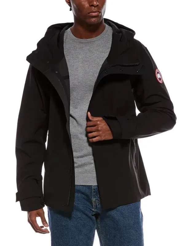 Jacket With Hooded Back And Under Arm Zippered Vents