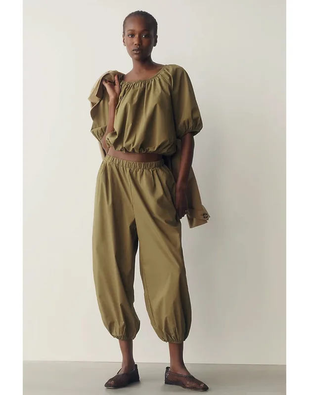 Cropped Bubble Pants