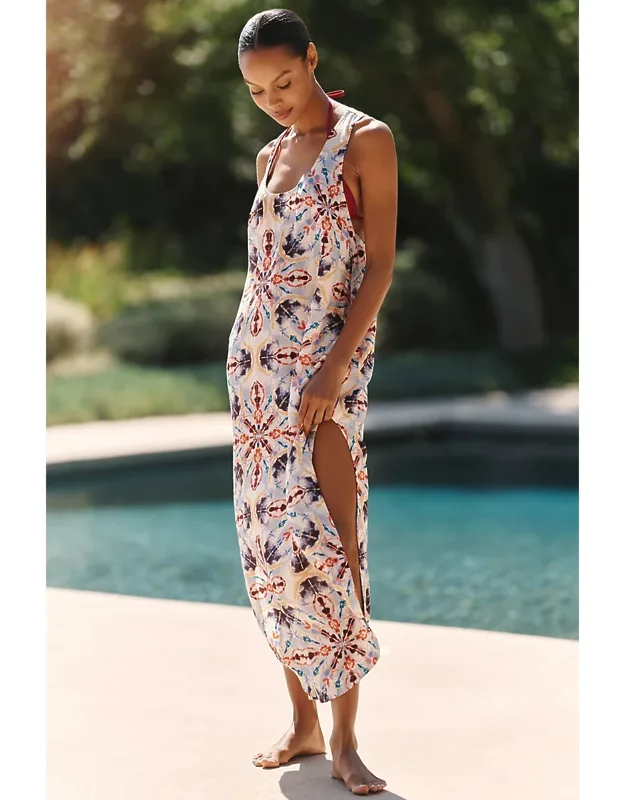 V-neck High-slit Maxi Dress