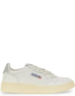 Medalist Low Perforated Metallic Leather Sneakers