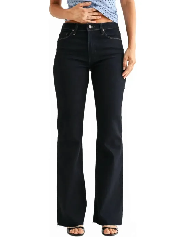 High Rise Super Scissor Cut Full Length Flare Jeans