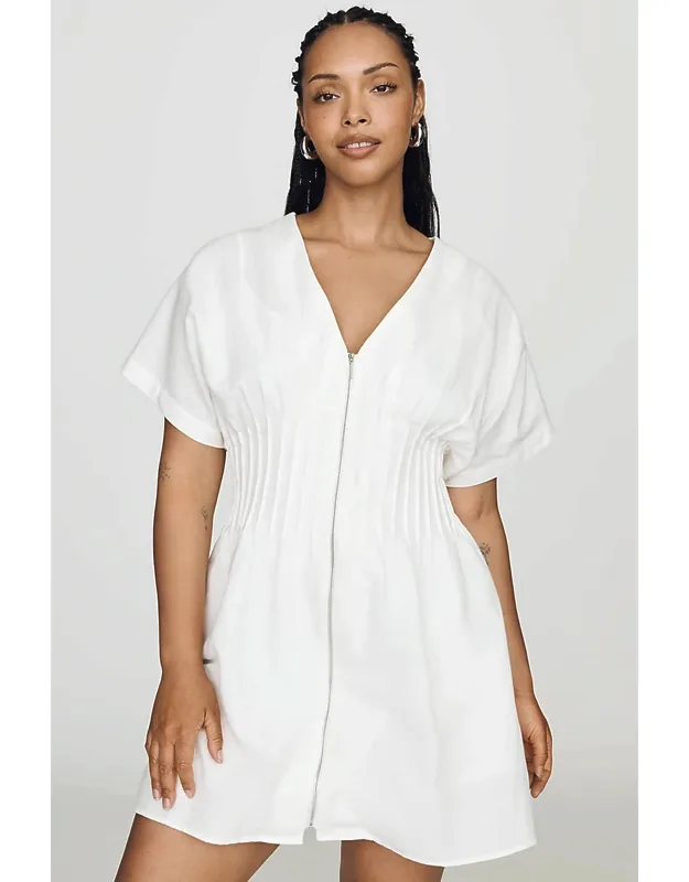 Pleated Mini Dress